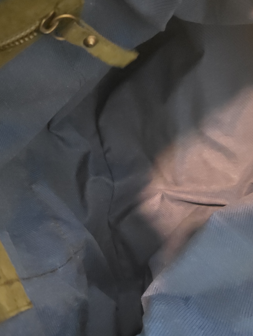 Dark Olive Green Suede Tote Bag - Picture 16 of 16